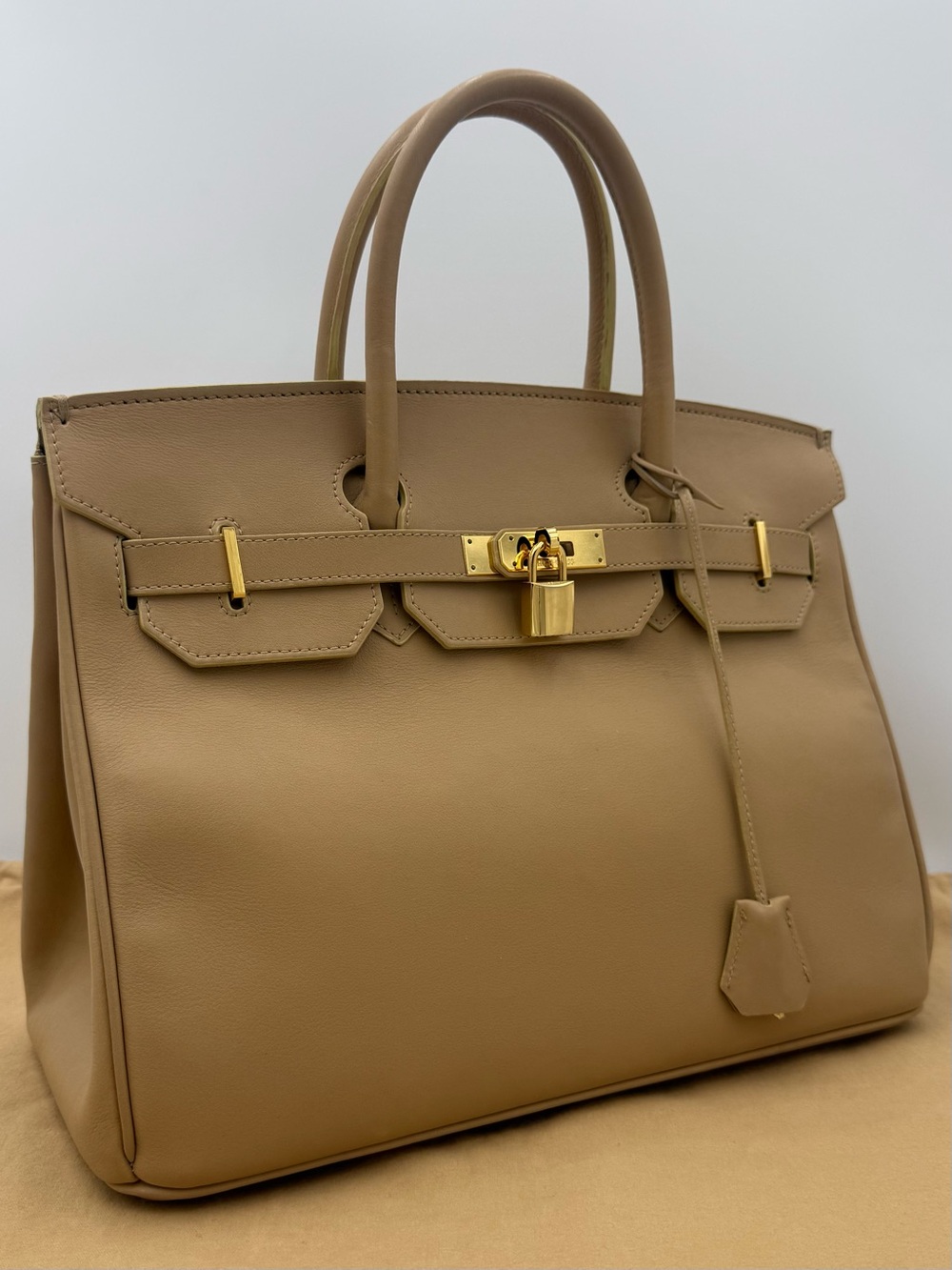 🇮🇹HIGH-CLASS by Claudio Budel 1971 MILANO 35 Bag in Beige • Made in ITALY